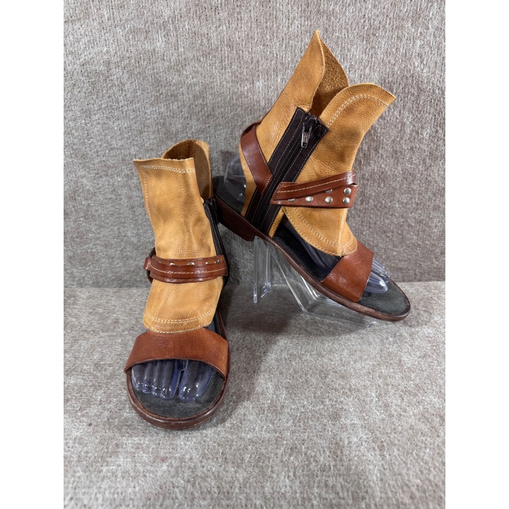 Free People Made in Spain Gladiator Sandal Boots Women 38 Leather Studded Boho